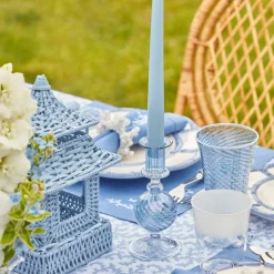 Mrs. Alice Camille Azure Candle Set (Blue)< Summer Glassware | Summer Candleware