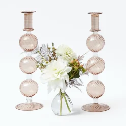 Mrs. Alice Camille Chestnut Candle Holders (Pair)< Candle Holders