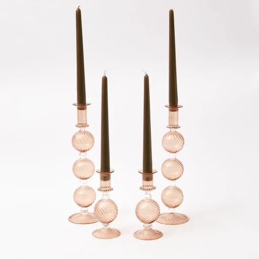 Mrs. Alice Camille Chestnut Candle Holders (Pair)< Candle Holders