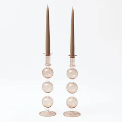 Mrs. Alice Camille Chestnut Candle Holders (Pair)< Candle Holders