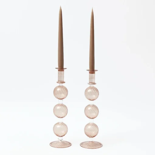 Mrs. Alice Camille Chestnut Candle Holders (Pair)< Candle Holders