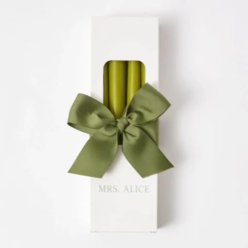 Mrs. Alice Camille Olive Candle Set (Apple Green)< Candles | Candlescapes