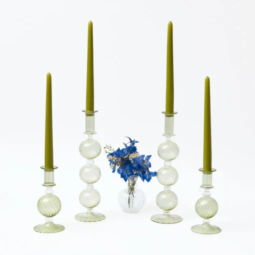 Mrs. Alice Camille Olive Candle Set (Apple Green)< Candles | Candlescapes