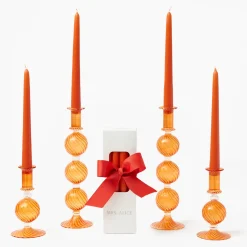 Mrs. Alice Camille Orange Candle Set< Candles | Candlescapes