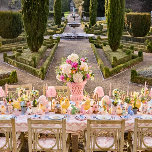 Mrs. Alice Camille Pink & Blue Candle Set< Candles | Candlescapes