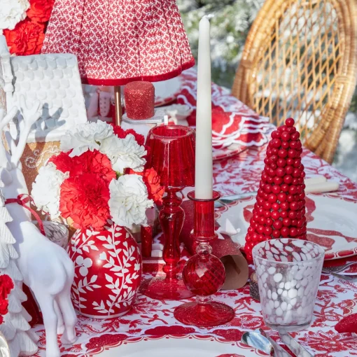Mrs. Alice Camille Red Candle Set< Candles | Candlescapes