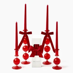Mrs. Alice Camille Red Candle Set< Candles | Candlescapes