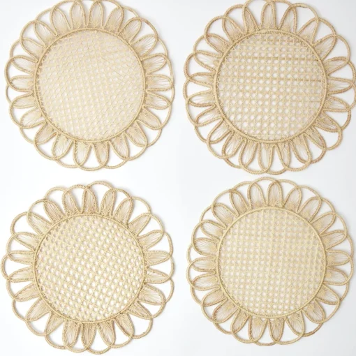 Mrs. Alice Cara Woven Placemats (Set of 4)< Placemats