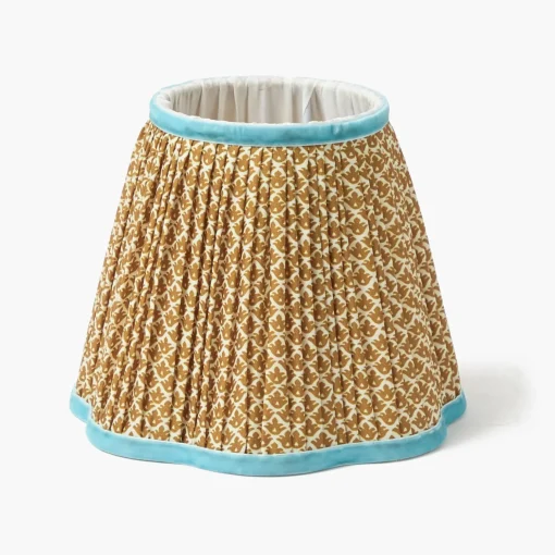 Mrs. Alice Caramel & Blue Lotus Lampshade (18cm)< Summer Lighting | Lampshades