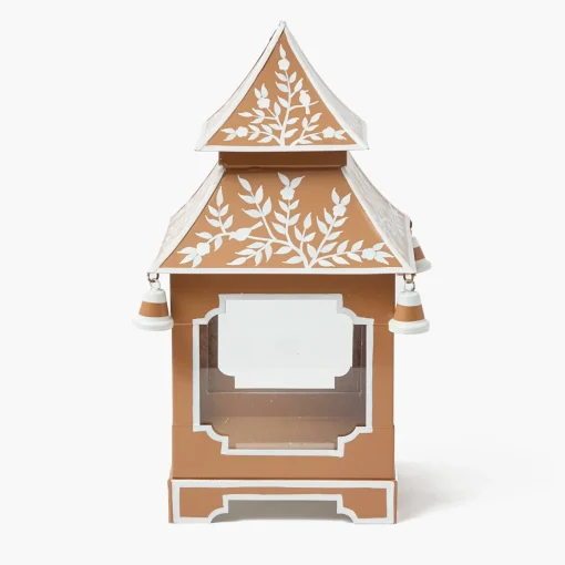 Mrs. Alice Caramel Chinoiserie Pagoda Lantern< Summer Candleware | Year-round Decorations