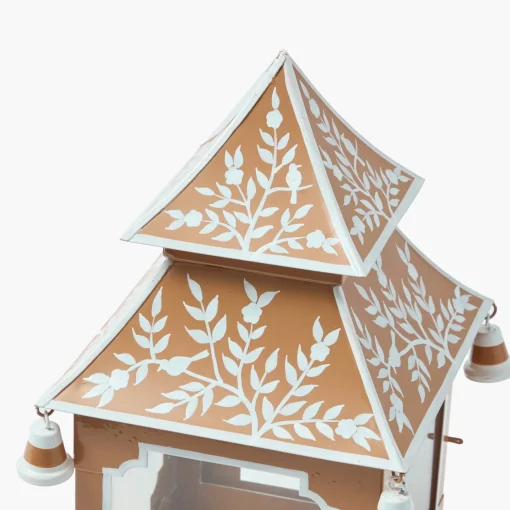 Mrs. Alice Caramel Chinoiserie Pagoda Lantern< Summer Candleware | Year-round Decorations
