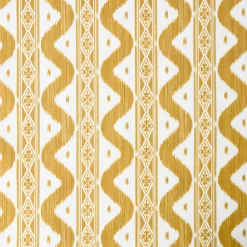 Mrs. Alice Caramel Ikat Tablecloth< Summer Table Linen | Tablecloths