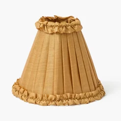 Mrs. Alice Caramel Silk Frilled Lampshade (18cm)< Summer Lighting | Lampshades