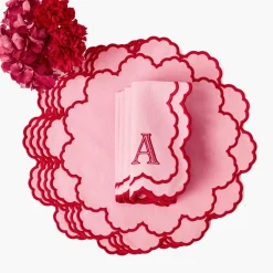 Mrs. Alice Carolina Pink Placemats & Napkins (Set of 4)< Table Linen Sets | Mrs. Alice Monogram