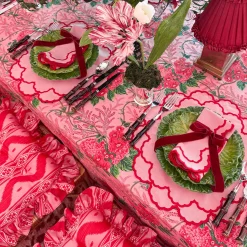 Mrs. Alice Carolina Pink Placemats & Napkins (Set of 4)< Table Linen Sets | Mrs. Alice Monogram