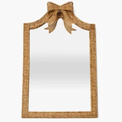 Mrs. Alice Celine Bow Rattan Mirror< Mirrors