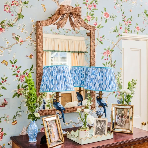 Mrs. Alice Celine Bow Rattan Mirror< Mirrors