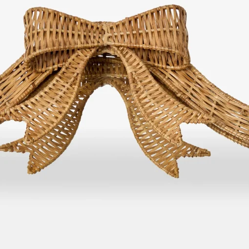 Mrs. Alice Celine Bow Rattan Mirror< Mirrors
