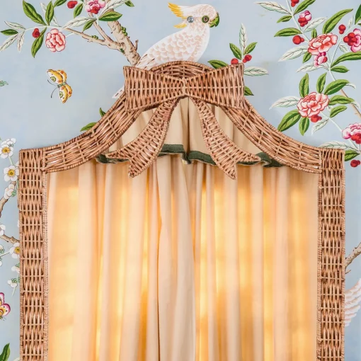 Mrs. Alice Celine Bow Rattan Mirror< Mirrors