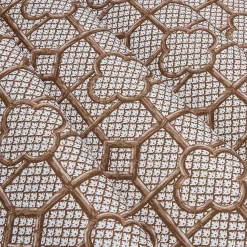 Mrs. Alice Chestnut Brown Bamboo Trellis Fabric< Serena Fresson Fabrics