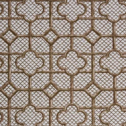 Mrs. Alice Chestnut Brown Bamboo Trellis Fabric< Serena Fresson Fabrics