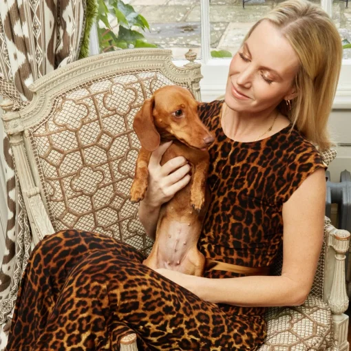 Mrs. Alice Chestnut Brown Bamboo Trellis Fabric< Serena Fresson Fabrics