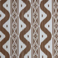 Mrs. Alice Chestnut Brown Ikat Stripe Fabric< Serena Fresson Fabrics