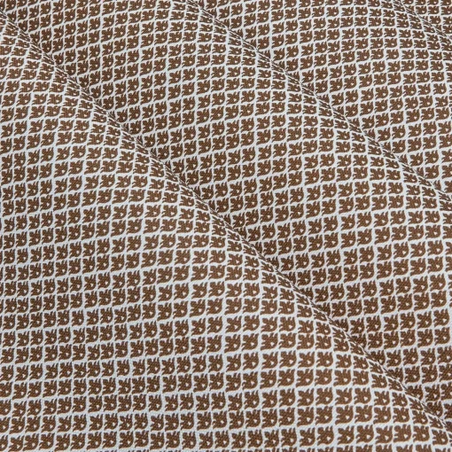 Mrs. Alice Chestnut Brown Lotus Flower Fabric< Serena Fresson Fabrics