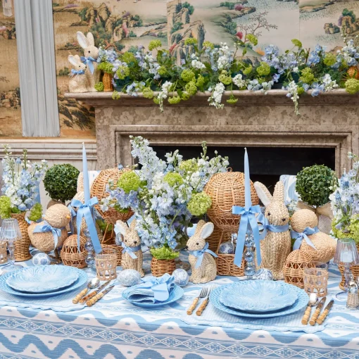Mrs. Alice Chinoiserie Faux Potted Boxwood Tree (Pair)< Spring Decorations | For The Homemaker