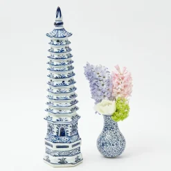 Mrs. Alice Chinoiserie Porcelain Pagoda< Year-round Decorations | Spring Decorations