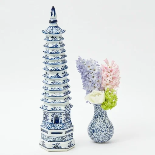 Mrs. Alice Chinoiserie Porcelain Pagoda< Year-round Decorations | Spring Decorations