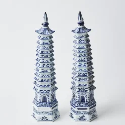 Mrs. Alice Chinoiserie Porcelain Pagoda< Year-round Decorations | Spring Decorations