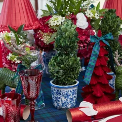 Mrs. Alice Chinoiserie Potted Boxwood Tree (Pair)< Year-round Decorations | Christmas Decorations
