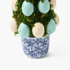 Mrs. Alice Chinoiserie Potted Easter Egg Tree (Pair)< Spring Decorations