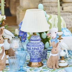 Mrs. Alice Chinoiserie Rechargeable Lamp & Cream Shade (22cm)< Rechargeable Table Lamps | For Her