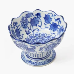Mrs. Alice Chinoiserie Scalloped Nibble Bowls (Pair)< Summer Crockery | For Him