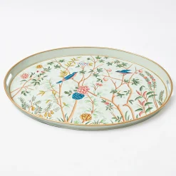 Mrs. Alice Chinoiserie Tole Oval Tray< Trays | For Her