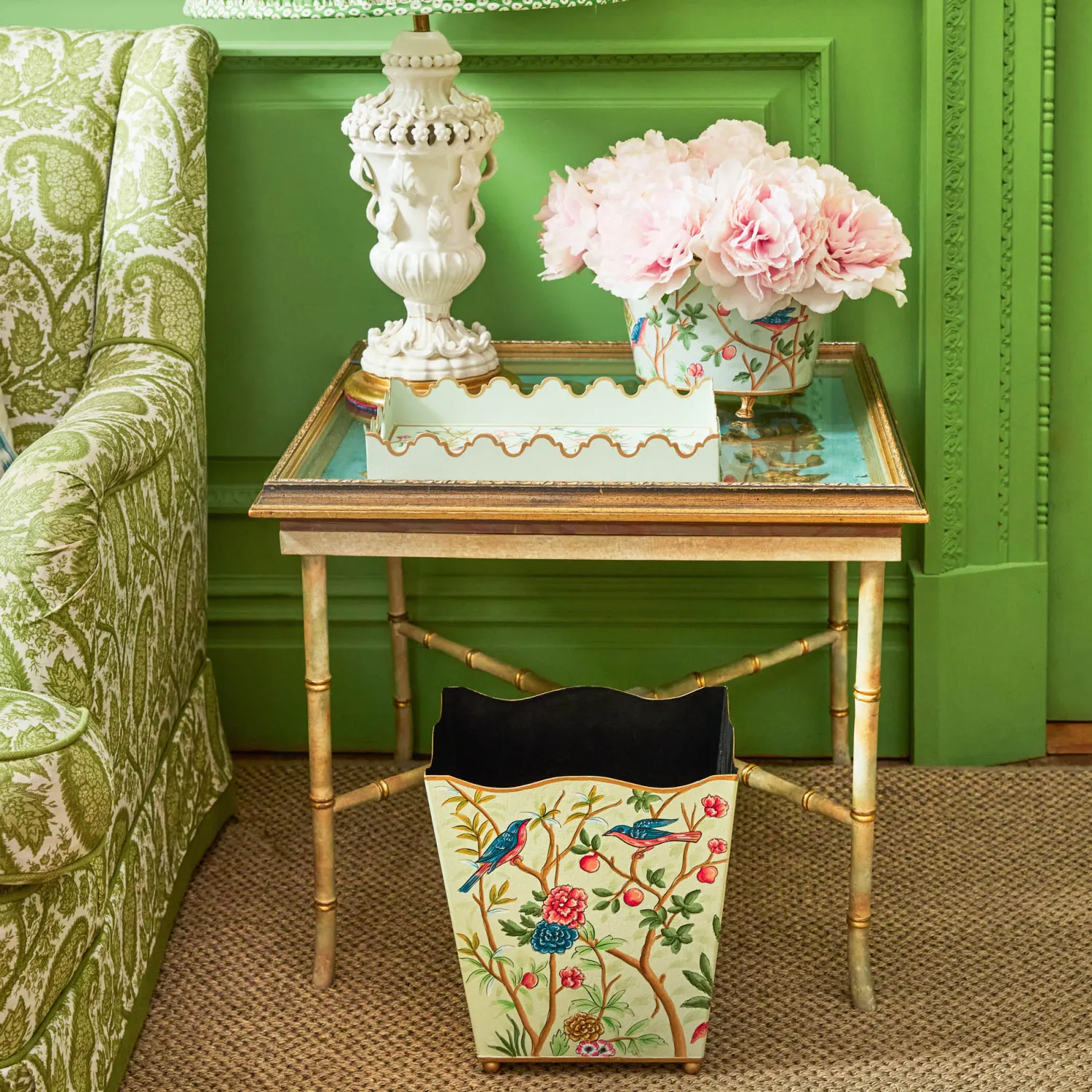 Mrs. Alice Chinoiserie Tole Planter< Vases | Vases & Planters