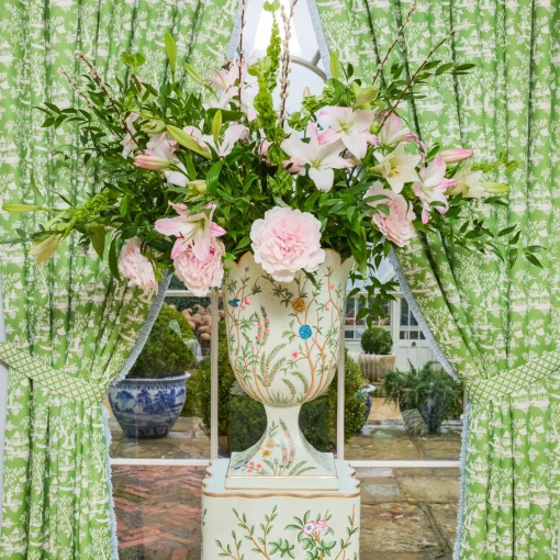 Mrs. Alice Chinoiserie Tole Urn< Vases | Vases & Planters