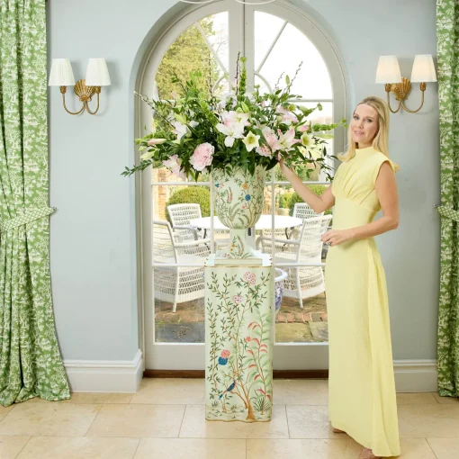 Mrs. Alice Chinoiserie Tole Urn< Vases | Vases & Planters