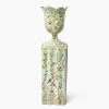 Mrs. Alice Chinoiserie Tole Urn & Pedestal< Vases | Vases & Planters