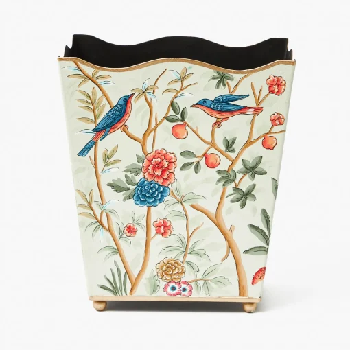 Mrs. Alice Chinoiserie Tole Waste Paper Bin< For Her | For The Homemaker