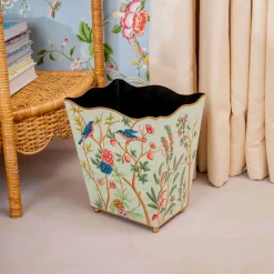 Mrs. Alice Chinoiserie Tole Waste Paper Bin< For Her | For The Homemaker