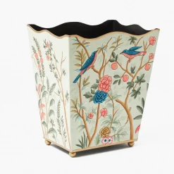 Mrs. Alice Chinoiserie Tole Waste Paper Bin< For Her | For The Homemaker