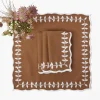 Mrs. Alice Chocolate Bow Laurel Napkins (Set of 4)< Napkins