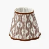 Mrs. Alice Chocolate Brown Ikat Lampshade (18cm)< Summer Lighting | Lampshades