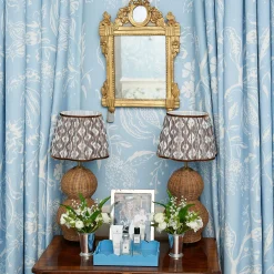 Mrs. Alice Chocolate Brown Ikat Lampshade (30cm)< Lampshades