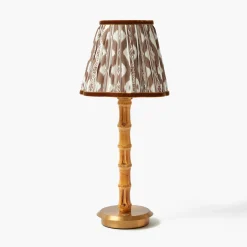 Mrs. Alice Chocolate Brown Ikat Lampshade (18cm)< Summer Lighting | Lampshades