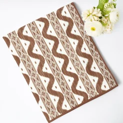 Mrs. Alice Chocolate Brown Ikat Tablecloth< Tablecloths | For The Hostess