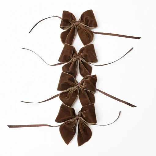Mrs. Alice Chocolate Brown Napkin Bows (Set of 4)< Napkin Rings & Bows | Under £50